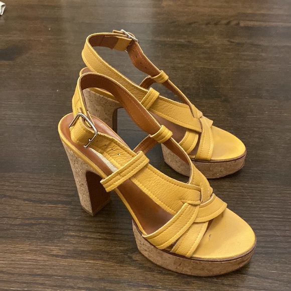 Lanvin wedge shoes yellow - Picture 2 of 6